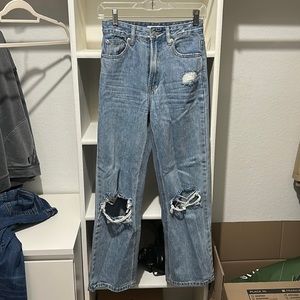 Glassons Ripped Wide Leg Jeans